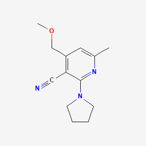 4-(methoxymethyl)-6-methyl-2-(1-pyrrolidinyl)nicotinonitrile