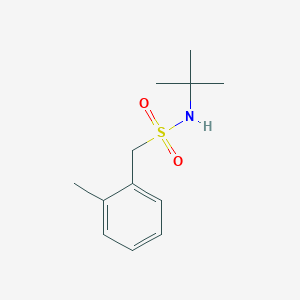 molecular formula C12H19NO2S B4566086 N-tert-butyl-1-(2-methylphenyl)methanesulfonamide 