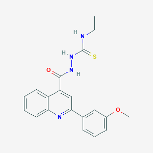 N-ethyl-2-{[2-(3-methoxyphenyl)-4-quinolinyl]carbonyl}hydrazinecarbothioamide