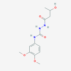 N-(3,4-dimethoxyphenyl)-2-(3-hydroxybutanoyl)hydrazinecarboxamide