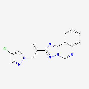 molecular formula C15H13ClN6 B4566121 2-[2-(4-chloro-1H-pyrazol-1-yl)-1-methylethyl][1,2,4]triazolo[1,5-c]quinazoline 