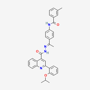 N-[4-(N-{[2-(2-isopropoxyphenyl)-4-quinolinyl]carbonyl}ethanehydrazonoyl)phenyl]-3-methylbenzamide