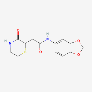 N-1,3-benzodioxol-5-yl-2-(3-oxothiomorpholin-2-yl)acetamide