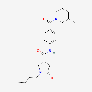 1-butyl-N-{4-[(3-methylpiperidin-1-yl)carbonyl]phenyl}-5-oxopyrrolidine-3-carboxamide