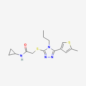 N-CYCLOPROPYL-2-{[5-(5-METHYL-3-THIENYL)-4-PROPYL-4H-1,2,4-TRIAZOL-3-YL]SULFANYL}ACETAMIDE