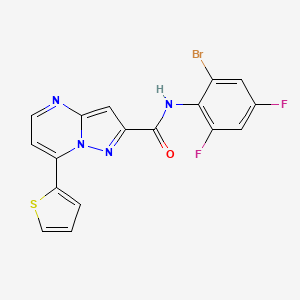 N-(2-bromo-4,6-difluorophenyl)-7-(2-thienyl)pyrazolo[1,5-a]pyrimidine-2-carboxamide