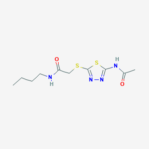 2-{[5-(acetylamino)-1,3,4-thiadiazol-2-yl]thio}-N-butylacetamide