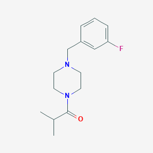 1-[4-(3-FLUOROBENZYL)PIPERAZINO]-2-METHYL-1-PROPANONE