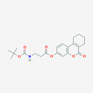 6-oxo-7,8,9,10-tetrahydro-6H-benzo[c]chromen-3-yl N-(tert-butoxycarbonyl)-beta-alaninate