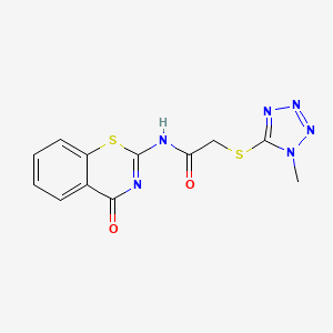 2-[(1-METHYL-1H-1,2,3,4-TETRAZOL-5-YL)SULFANYL]-N-(4-OXO-4H-1,3-BENZOTHIAZIN-2-YL)ACETAMIDE