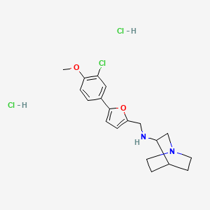 molecular formula C19H25Cl3N2O2 B4566237 N-{[5-(3-chloro-4-methoxyphenyl)-2-furyl]methyl}quinuclidin-3-amine dihydrochloride 