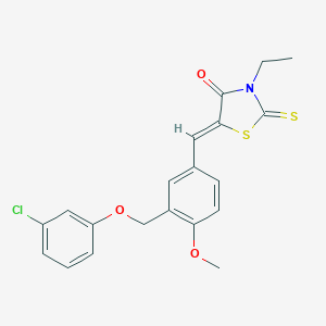 5-{3-[(3-Chlorophenoxy)methyl]-4-methoxybenzylidene}-3-ethyl-2-thioxo-1,3-thiazolidin-4-one