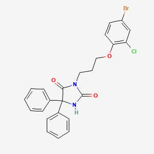 3-[3-(4-Bromo-2-chlorophenoxy)propyl]-5,5-diphenylimidazolidine-2,4-dione