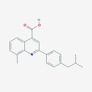 molecular formula C21H21NO2 B456634 8-Methyl-2-[4-(2-methylpropyl)phenyl]quinoline-4-carboxylic acid 