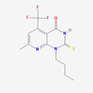 1-butyl-7-methyl-2-sulfanyl-5-(trifluoromethyl)pyrido[2,3-d]pyrimidin-4(1H)-one