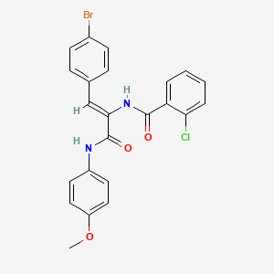 molecular formula C23H18BrClN2O3 B4566381 N-[(Z)-1-(4-bromophenyl)-3-(4-methoxyanilino)-3-oxoprop-1-en-2-yl]-2-chlorobenzamide 