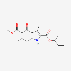 2-butan-2-yl 5-methyl 3,6-dimethyl-4-oxo-4,5,6,7-tetrahydro-1H-indole-2,5-dicarboxylate