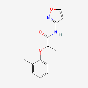 molecular formula C13H14N2O3 B4566398 2-(2-methylphenoxy)-N-(1,2-oxazol-3-yl)propanamide 