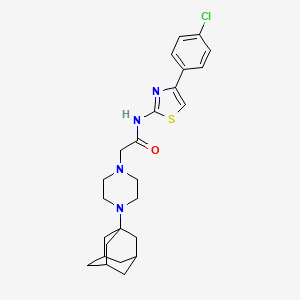 2-[4-(1-adamantyl)-1-piperazinyl]-N-[4-(4-chlorophenyl)-1,3-thiazol-2-yl]acetamide