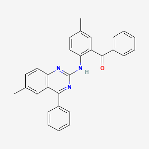 [5-Methyl-2-[(6-methyl-4-phenylquinazolin-2-yl)amino]phenyl]-phenylmethanone