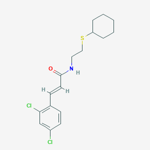 (E)-N-(2-cyclohexylsulfanylethyl)-3-(2,4-dichlorophenyl)prop-2-enamide