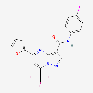 5-(2-furyl)-N-(4-iodophenyl)-7-(trifluoromethyl)pyrazolo[1,5-a]pyrimidine-3-carboxamide