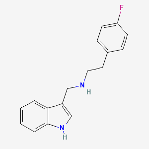 molecular formula C17H17FN2 B4566456 2-(4-fluorophenyl)-N-(1H-indol-3-ylmethyl)ethanamine 