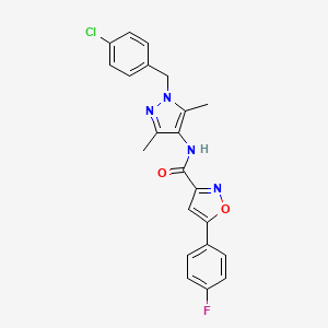 N-[1-(4-chlorobenzyl)-3,5-dimethyl-1H-pyrazol-4-yl]-5-(4-fluorophenyl)-3-isoxazolecarboxamide