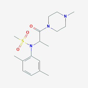 N-(2,5-dimethylphenyl)-N-[1-methyl-2-(4-methyl-1-piperazinyl)-2-oxoethyl]methanesulfonamide