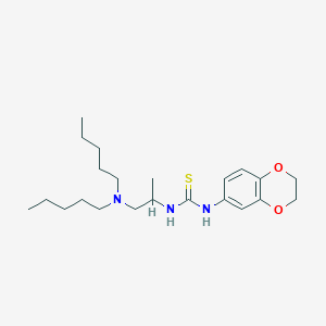 1-(2,3-Dihydro-1,4-benzodioxin-6-yl)-3-[1-(dipentylamino)propan-2-yl]thiourea