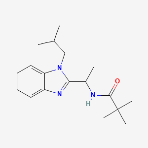 N-[1-(1-isobutyl-1H-benzimidazol-2-yl)ethyl]-2,2-dimethylpropanamide