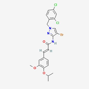 N-[4-bromo-1-(2,4-dichlorobenzyl)-1H-pyrazol-3-yl]-3-(4-isopropoxy-3-methoxyphenyl)acrylamide