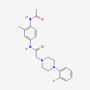 N-[4-(acetylamino)-3-methylphenyl]-2-[4-(2-fluorophenyl)piperazin-1-yl]acetamide