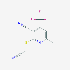 2-[(CYANOMETHYL)SULFANYL]-6-METHYL-4-(TRIFLUOROMETHYL)-3-PYRIDYL CYANIDE