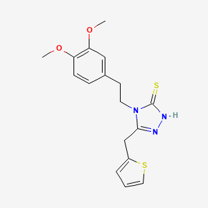 4-[2-(3,4-dimethoxyphenyl)ethyl]-5-(2-thienylmethyl)-4H-1,2,4-triazole-3-thiol