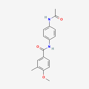 N-[4-(acetylamino)phenyl]-4-methoxy-3-methylbenzamide