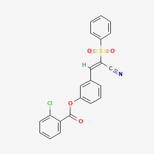 3-[2-cyano-2-(phenylsulfonyl)vinyl]phenyl 2-chlorobenzoate