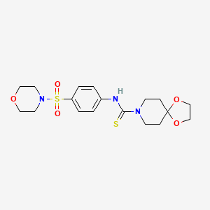 N-[4-(4-morpholinylsulfonyl)phenyl]-1,4-dioxa-8-azaspiro[4.5]decane-8-carbothioamide