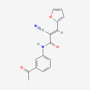 N-(3-acetylphenyl)-2-cyano-3-(2-furyl)acrylamide