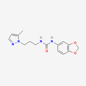 N-1,3-benzodioxol-5-yl-N'-[3-(5-methyl-1H-pyrazol-1-yl)propyl]urea