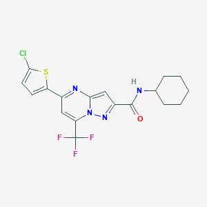 5-(5-chlorothiophen-2-yl)-N-cyclohexyl-7-(trifluoromethyl)pyrazolo[1,5-a]pyrimidine-2-carboxamide