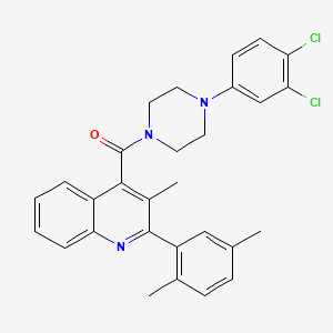 4-{[4-(3,4-dichlorophenyl)-1-piperazinyl]carbonyl}-2-(2,5-dimethylphenyl)-3-methylquinoline