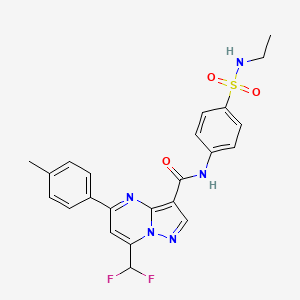 7-(difluoromethyl)-N-{4-[(ethylamino)sulfonyl]phenyl}-5-(4-methylphenyl)pyrazolo[1,5-a]pyrimidine-3-carboxamide