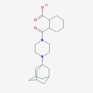 2-{[4-(Tricyclo[3.3.1.1~3,7~]dec-1-yl)piperazin-1-yl]carbonyl}cyclohexanecarboxylic acid