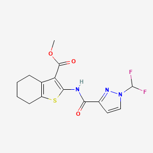 methyl 2-({[1-(difluoromethyl)-1H-pyrazol-3-yl]carbonyl}amino)-4,5,6,7-tetrahydro-1-benzothiophene-3-carboxylate