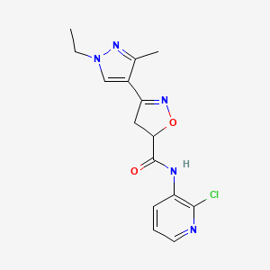 N-(2-chloro-3-pyridinyl)-3-(1-ethyl-3-methyl-1H-pyrazol-4-yl)-4,5-dihydro-5-isoxazolecarboxamide