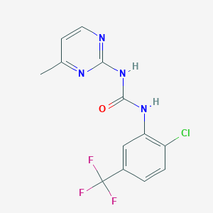 N-[2-chloro-5-(trifluoromethyl)phenyl]-N'-(4-methyl-2-pyrimidinyl)urea