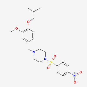 1-(4-isobutoxy-3-methoxybenzyl)-4-[(4-nitrophenyl)sulfonyl]piperazine