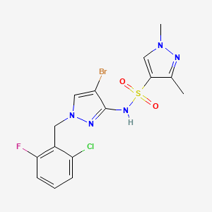 N~4~-[4-BROMO-1-(2-CHLORO-6-FLUOROBENZYL)-1H-PYRAZOL-3-YL]-1,3-DIMETHYL-1H-PYRAZOLE-4-SULFONAMIDE