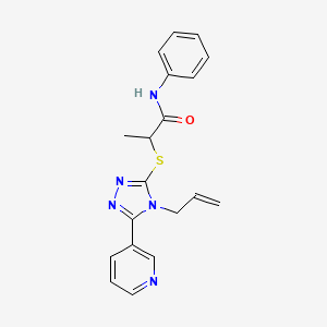 N-phenyl-2-{[4-(prop-2-en-1-yl)-5-(pyridin-3-yl)-4H-1,2,4-triazol-3-yl]sulfanyl}propanamide